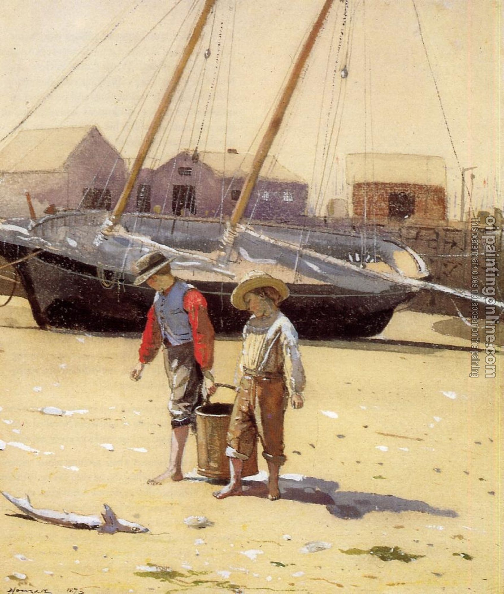 Homer, Winslow - A Basket of Clams